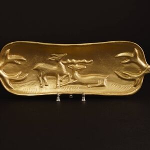 Gold Textured Deer Trey